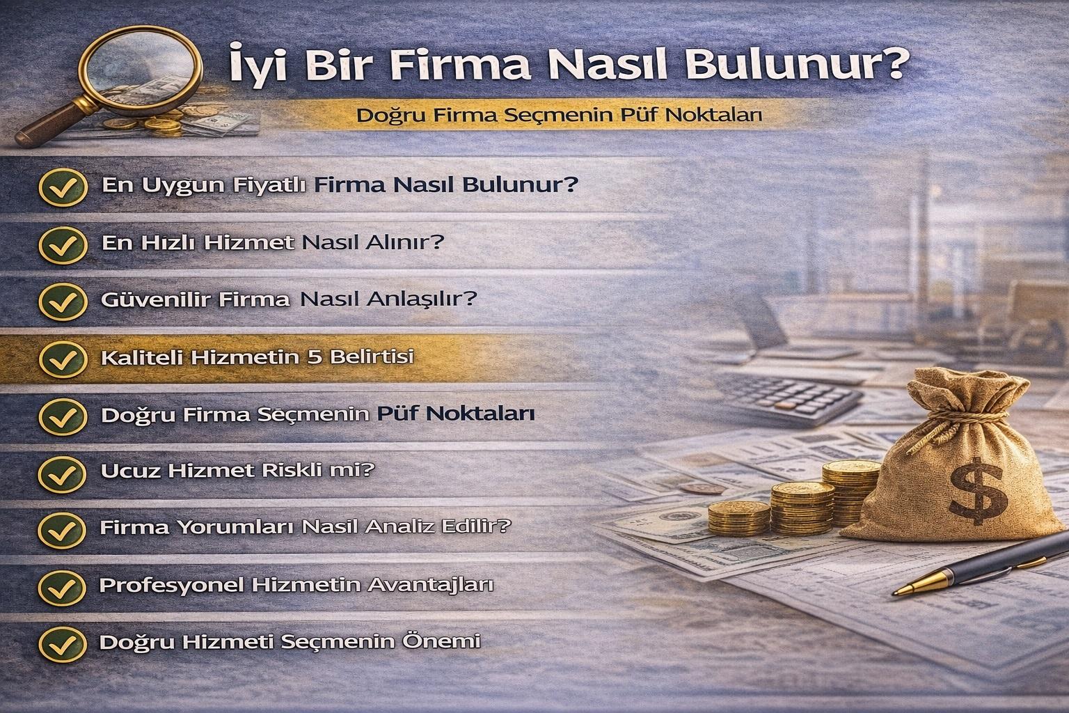 Doğru Firma Seçmenin Püf Noktaları